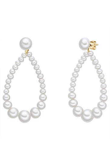 VALERO PEARLS Ohrringe Sterling Silber weiß