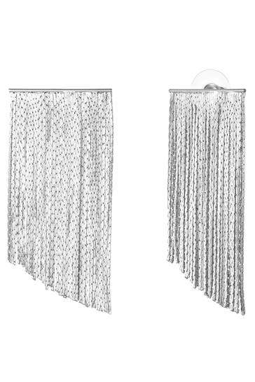 YOKOAMII Ohrringe Metall-Legierung silber