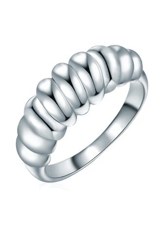 LULU & JANE Ring Metall silber