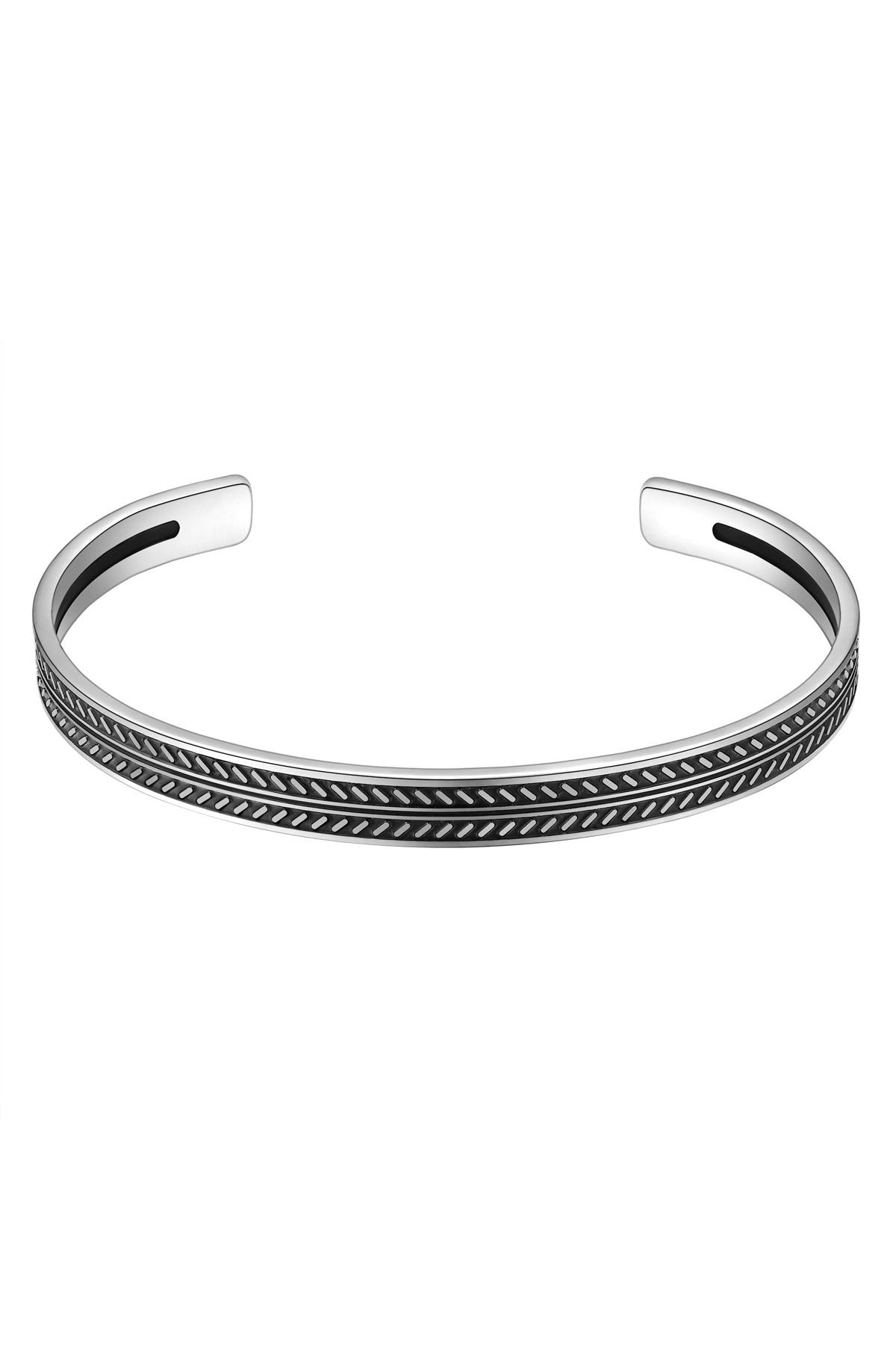 TRUE REBELS Armband Edelstahl silber/schwarz, Bild 1