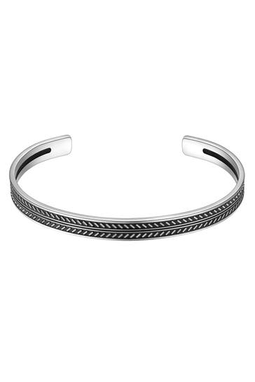 TRUE REBELS Armband Edelstahl silber/schwarz