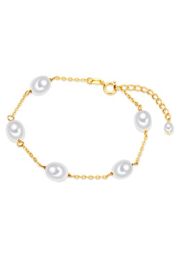VALERO PEARLS Armband Sterling Silber gelbgold