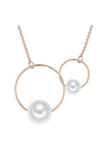 LULU & JANE Kette Muschelkernperle roségold