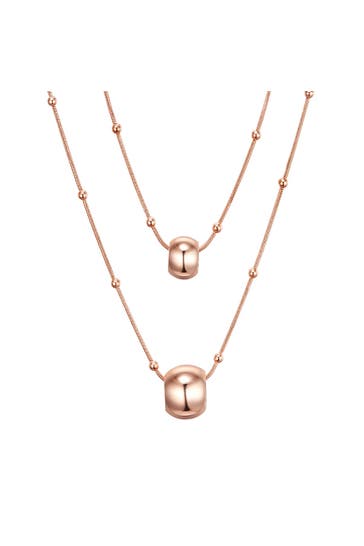 LULU & JANE Kette Metall-Legierung roségold