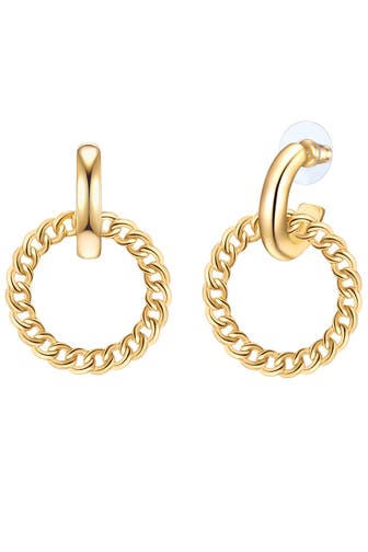 YOKOAMII Ohrringe Metall-Legierung gelbgold