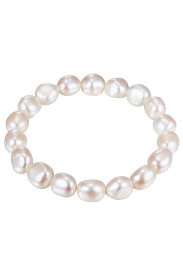 VALERO PEARLS Armband Süßwasser-Zuchtperle weiß