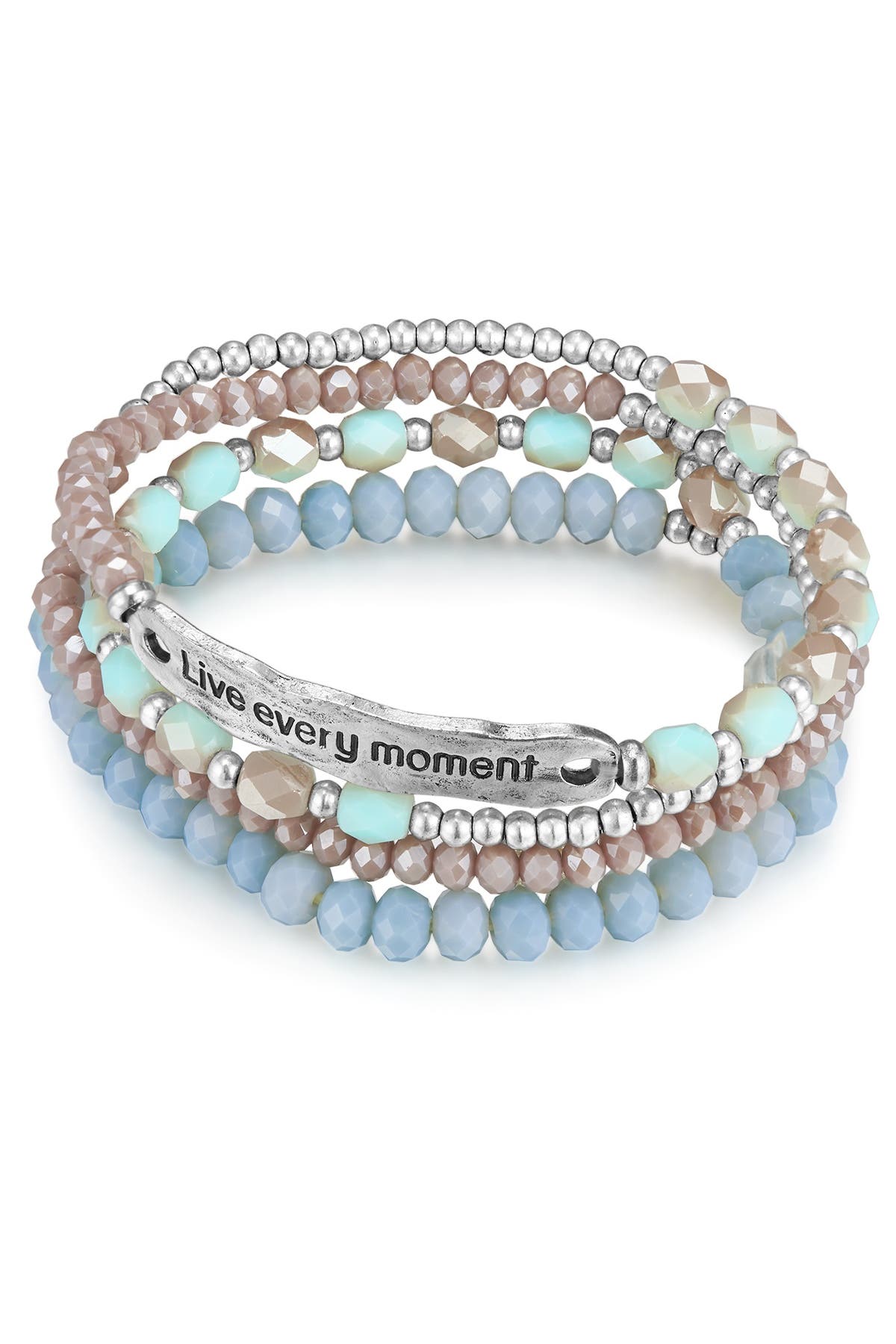 LULU & JANE Armband Messing silber, Bild 1
