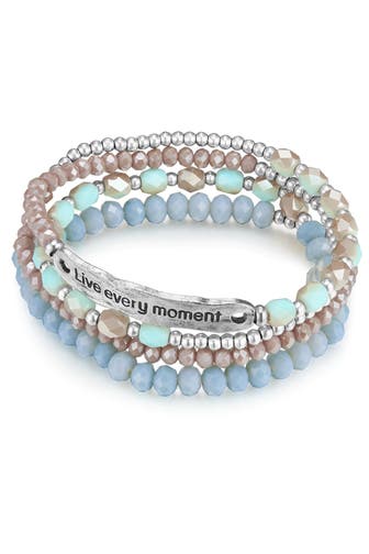 LULU & JANE Armband Messing silber