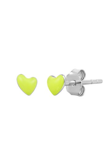 GLANZSTÜCKE MÜNCHEN Ohrringe Ohrstecker Sterling Silber Emaille gelb silber