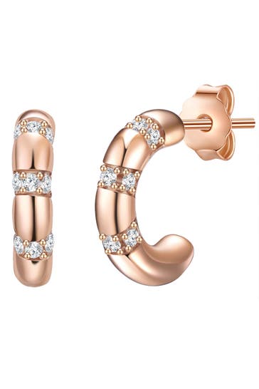 LULU & JANE Ohrringe Messing roségold