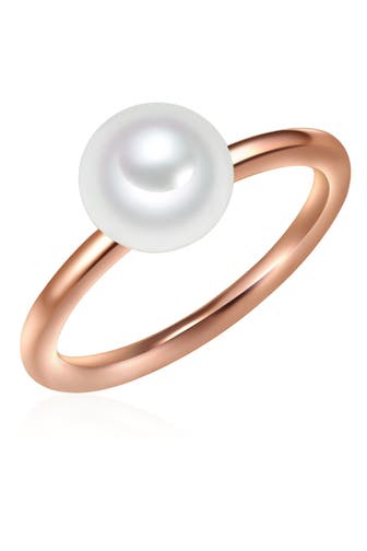 VALERO PEARLS Ring Edelstahl roségold