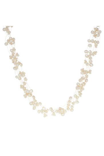 VALERO PEARLS Kette Süßwasser-Zuchtperle weiß