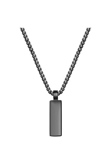 TRUE REBELS Kette Edelstahl schwarz