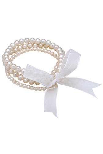 LULU & JANE Armband Süßwasser-Zuchtperle weiß