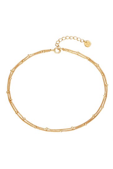 GLANZSTÜCKE MÜNCHEN Fusskettchen Sterling Silber gelbgold