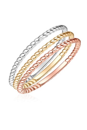 GLANZSTÜCKE MÜNCHEN Ring Sterling Silber silber/gelbgold/roségold