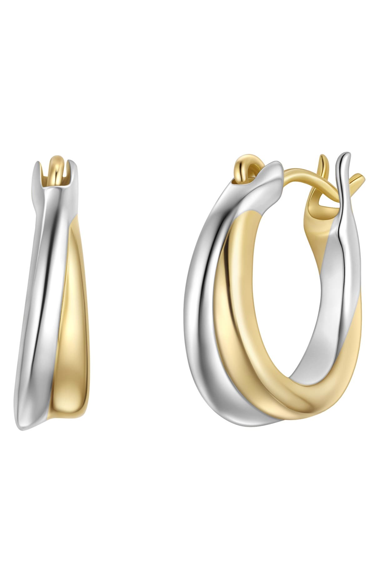 GLANZSTÜCKE MÜNCHEN Ohrringe Sterling Silber silber/gelbgold, Bild 1