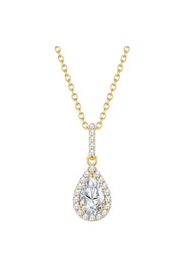 GLANZSTÜCKE MÜNCHEN Kette Kette mit Anhänger Sterling Silber gelbgold Zirkonia weiß gelbgold