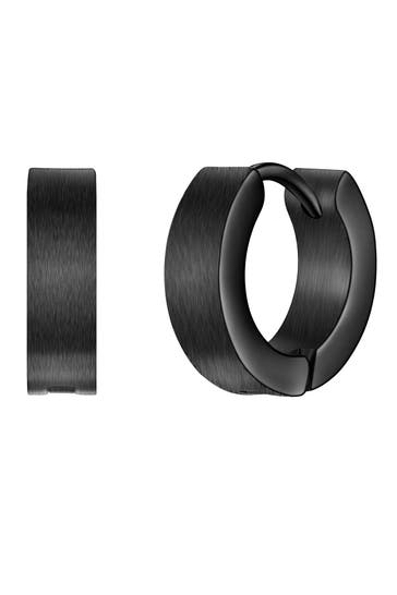 TRUE REBELS Ohrringe Edelstahl schwarz