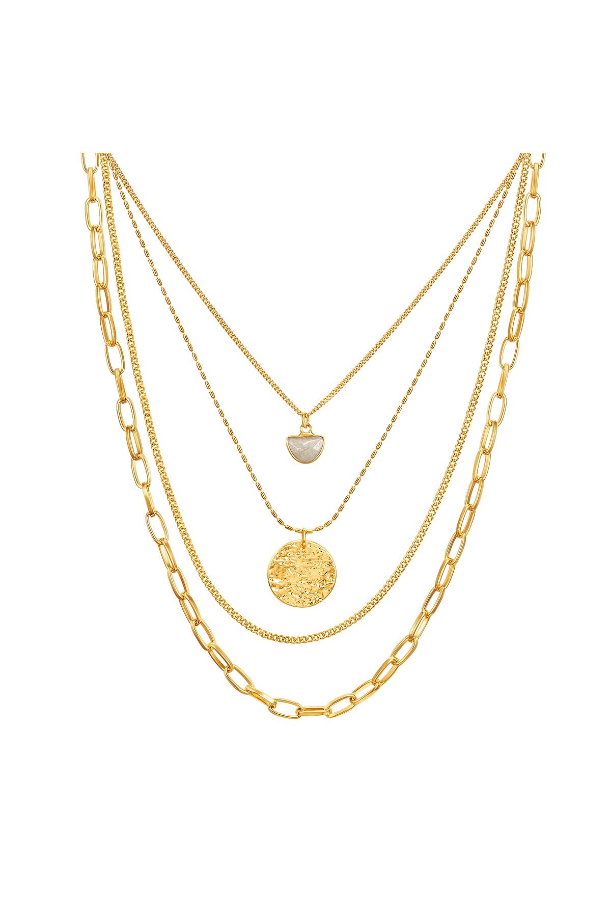 LULU & JANE Kette Muschelkernperle gelbgold, Bild 1