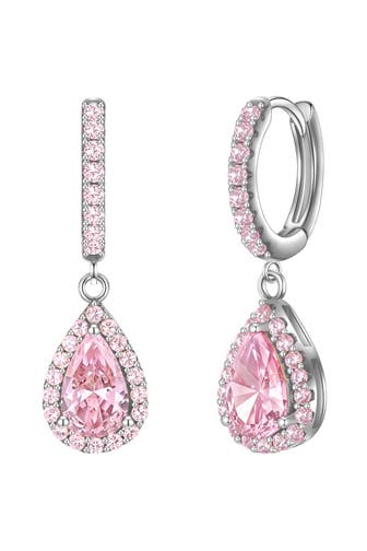 GLANZSTÜCKE MÜNCHEN Ohrringe Creolen Sterling Silber Zirkonia pink silber