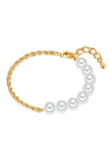 LULU & JANE Armband Messing gelbgold