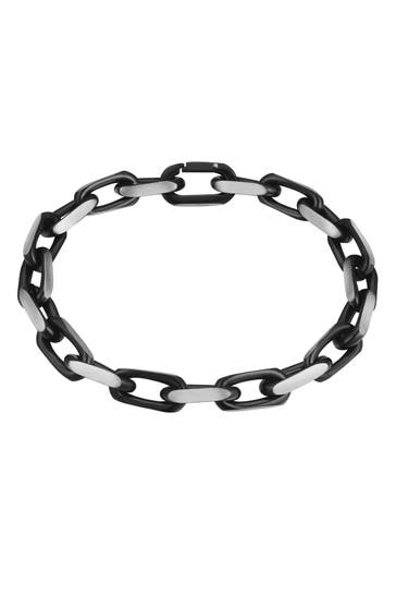 TRUE REBELS Armband Edelstahl schwarz