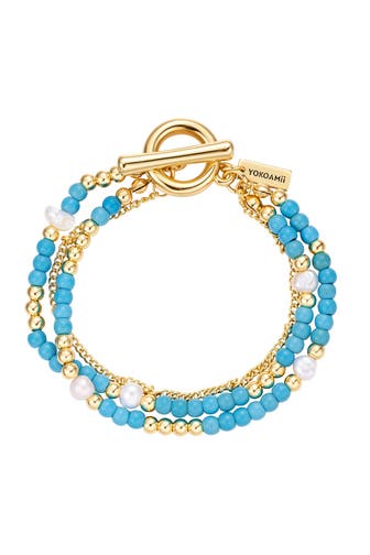 YOKOAMII Armband Metall-Legierung gelbgold