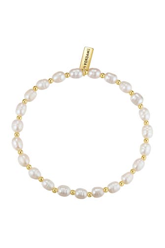 YOKOAMII Armband Süßwasser-Zuchtperle weiß