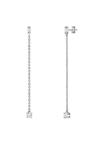 LULU & JANE Ohrringe Messing silber