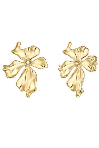 YOKOAMII Ohrringe Metall-Legierung gelbgold