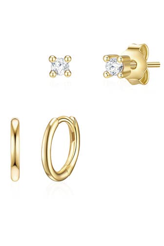 LULU & JANE Ohrringe Messing gelbgold