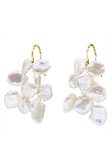 VALERO PEARLS Ohrringe Sterling Silber gelbgold