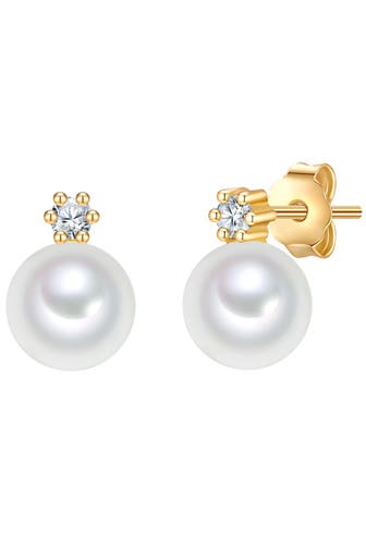 VALERO PEARLS Ohrringe Sterling Silber gelbgold