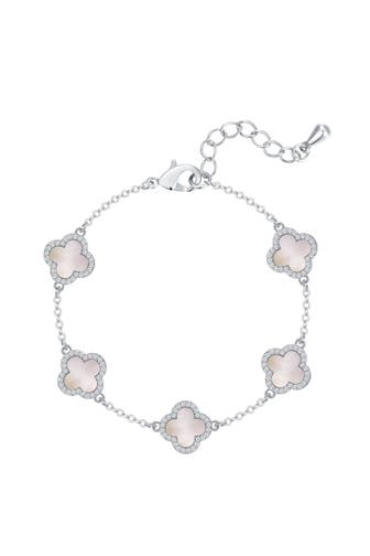 LULU & JANE Armband Messing silber