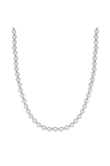 TRUE REBELS Kette Muschelkernperle weiß