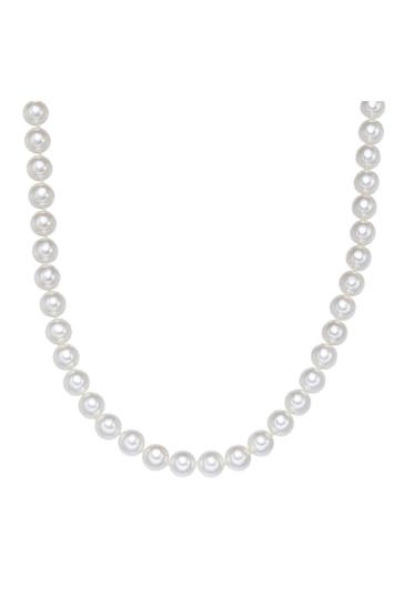 YOKOAMII Kette Muschelkernperle weiß