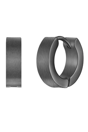 TRUE REBELS Ohrringe Edelstahl gunmetal