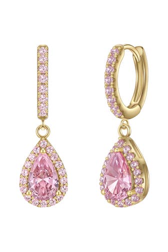 GLANZSTÜCKE MÜNCHEN Ohrringe Creolen Sterling Silber gelbgold Zirkonia pink gelbgold