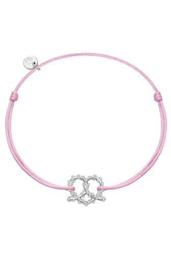 GLANZSTÜCKE MÜNCHEN Armband Armband Sterling Silber Textil (rosa) OneColor