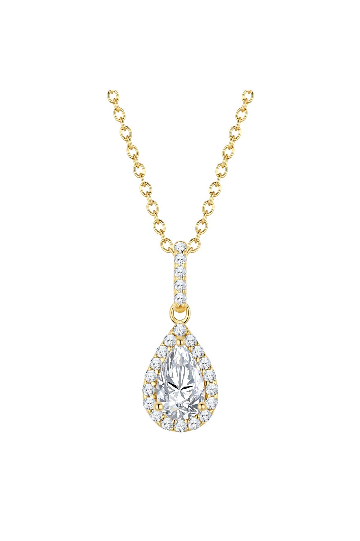 GLANZSTÜCKE MÜNCHEN Kette Kette mit Anhänger Sterling Silber gelbgold Zirkonia weiß OneColor, Bild 1
