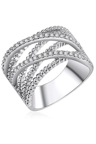 LULU & JANE Ring Messing silber