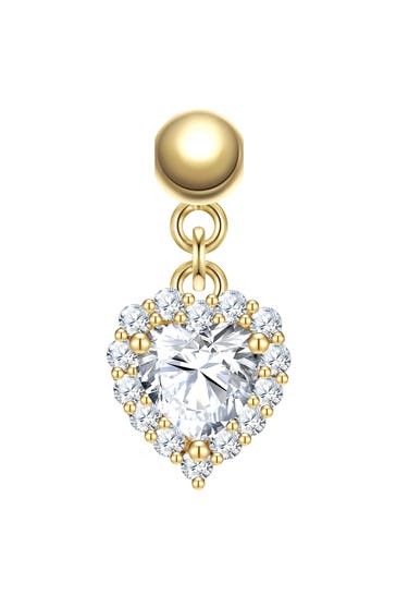 GLANZSTÜCKE MÜNCHEN Silbercharm Charm Sterling Silber gelbgold Zirkonia weiß