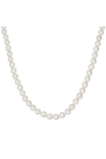VALERO PEARLS Kette Süßwasser-Zuchtperle weiß