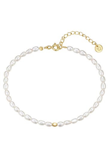 GLANZSTÜCKE MÜNCHEN Armband Süßwasser-Zuchtperle weiß