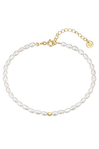 GLANZSTÜCKE MÜNCHEN Armband Süßwasser-Zuchtperle weiß