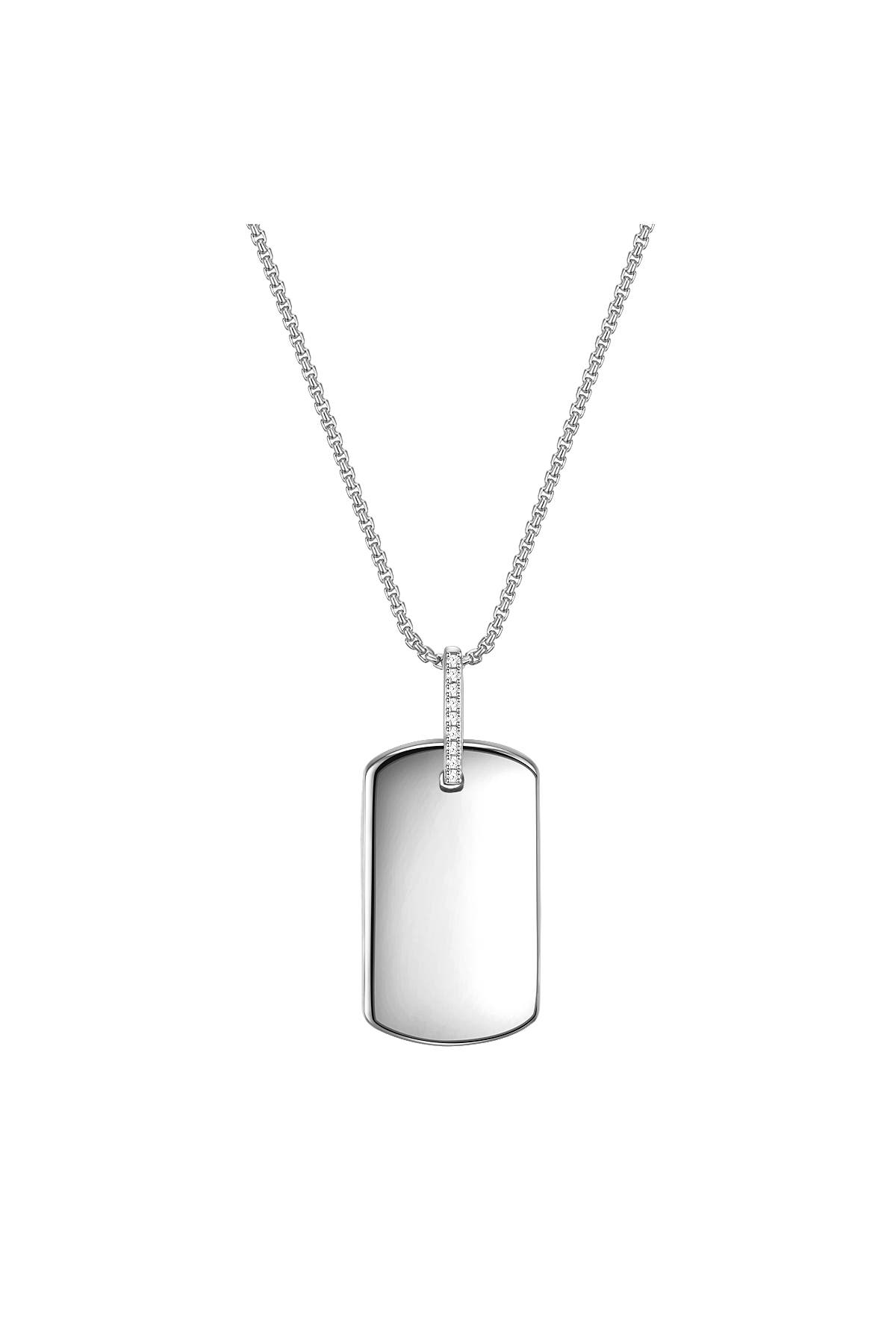 Glanzstücke München Catena a maglia rettangolare da Donna in Argento Sterling 925 : Glanzstücke München