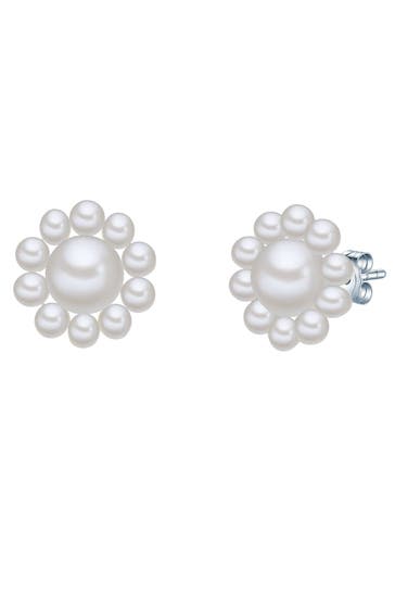 VALERO PEARLS Ohrringe Messing weiß