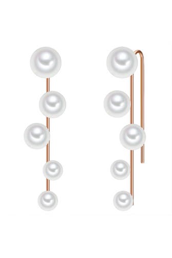 LULU & JANE Ohrringe Messing roségold