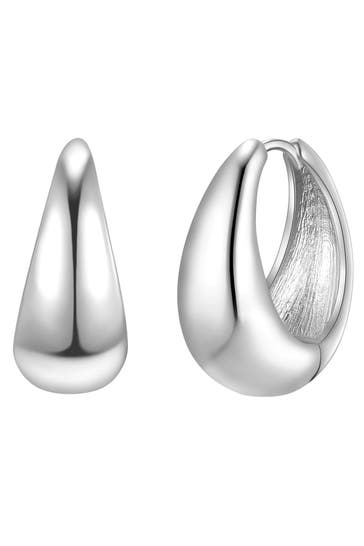 YOKOAMII Ohrringe Metall-Legierung silber